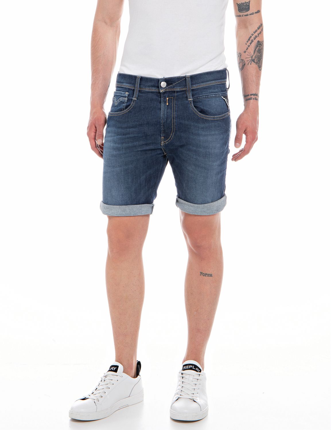 NEW ANBASS SHORT 661 Y72 Dark Blue