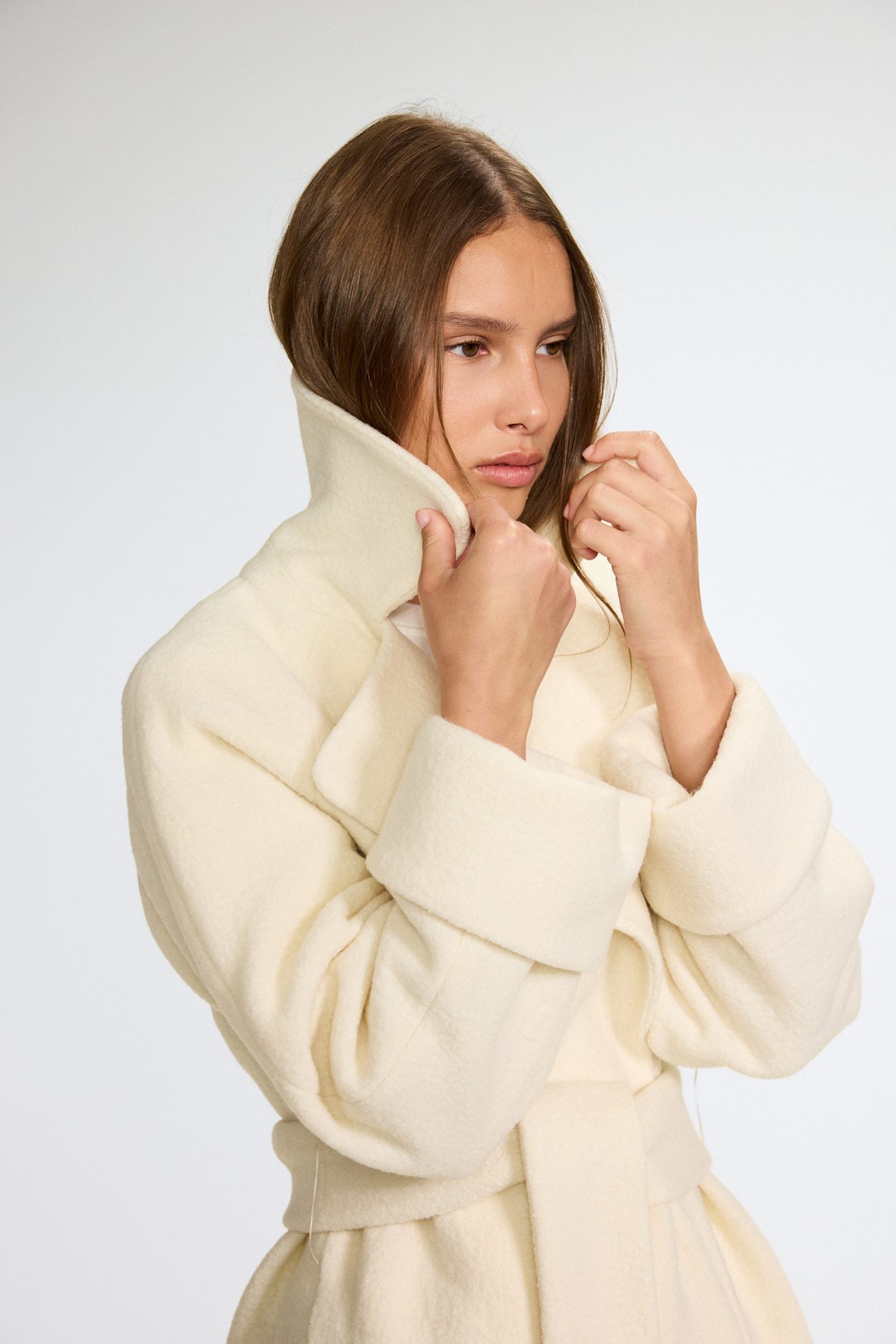 WMN WOOL COAT MID