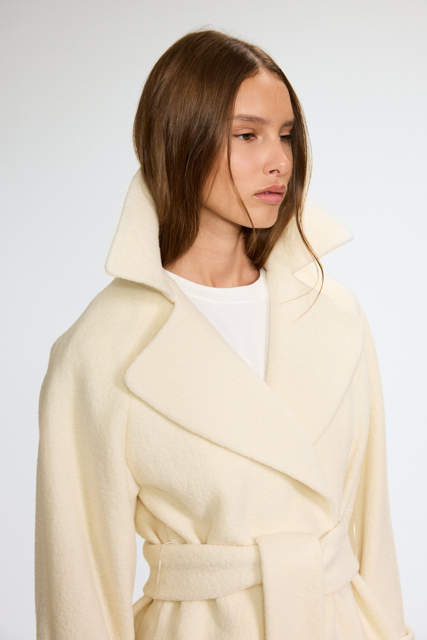 WMN WOOL COAT MID
