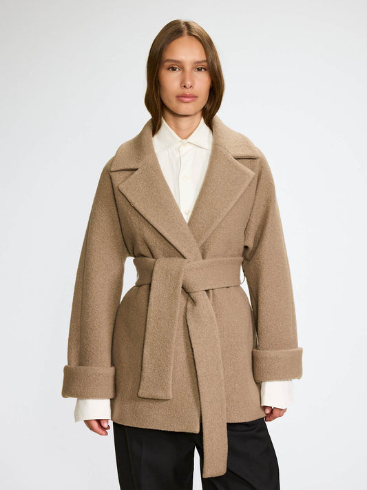 WMN WOOL COAT SHORT