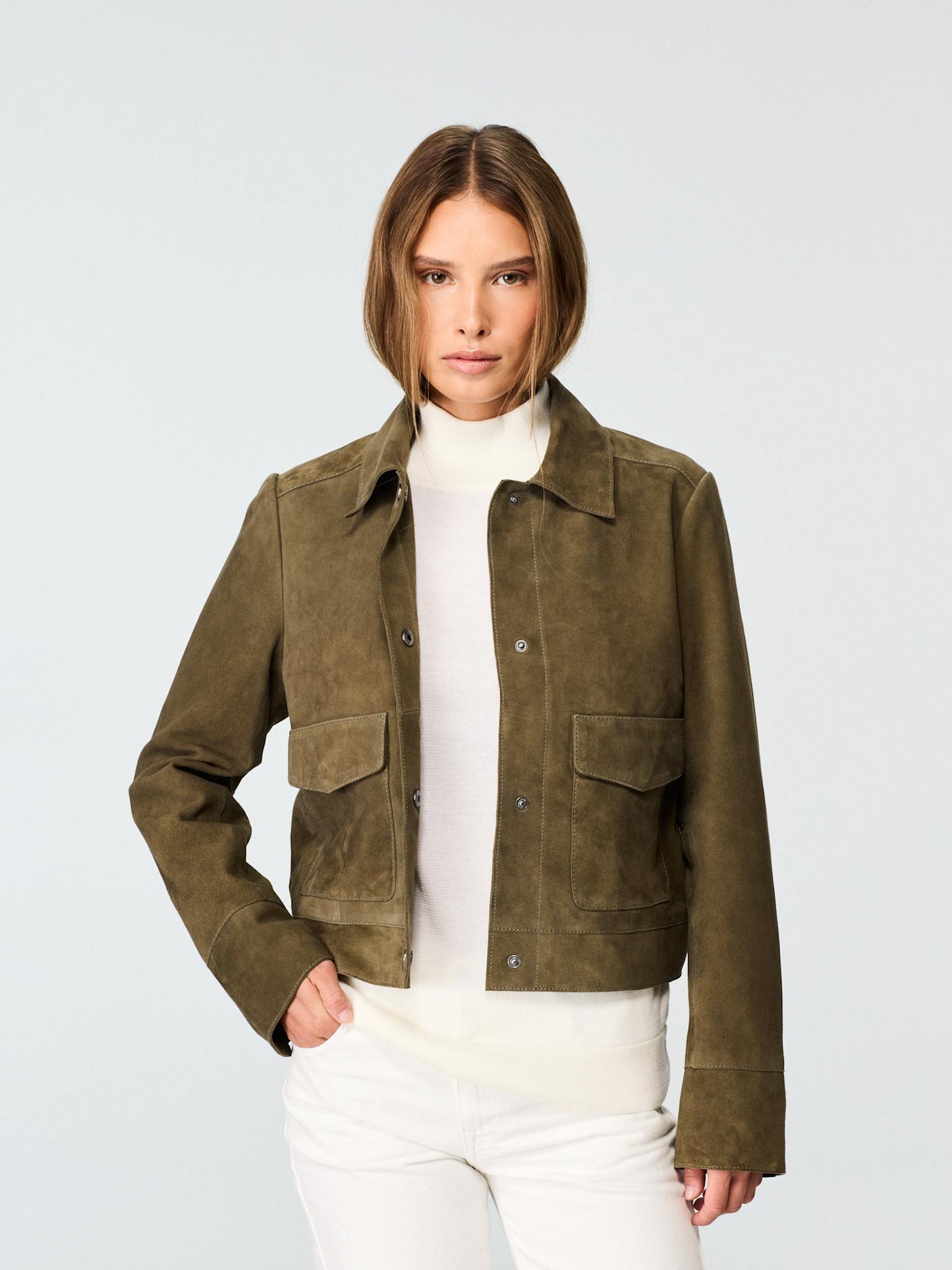 WMN SUEDE SHORT JACKET