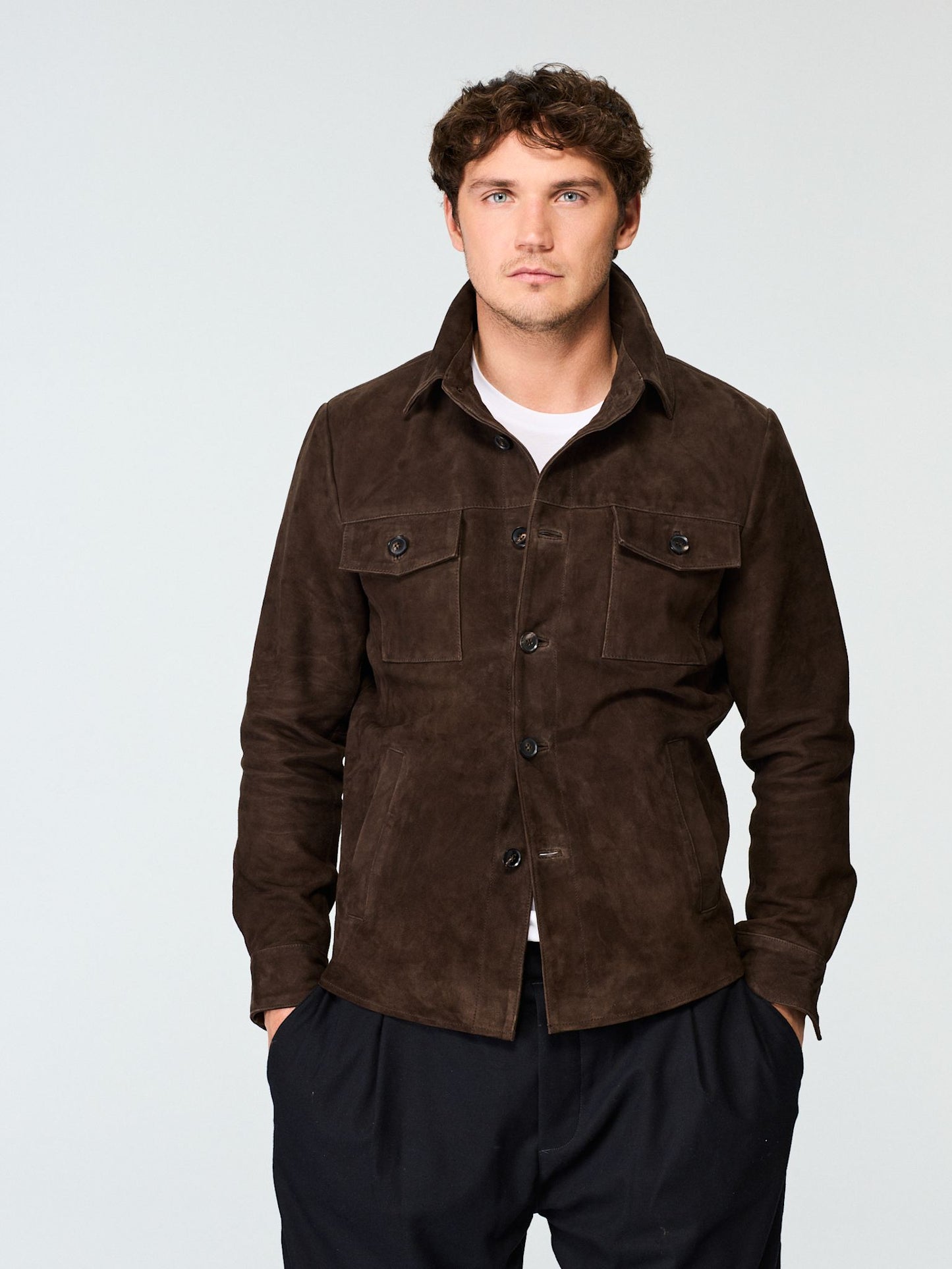 SUEDE SHIRT JACKET