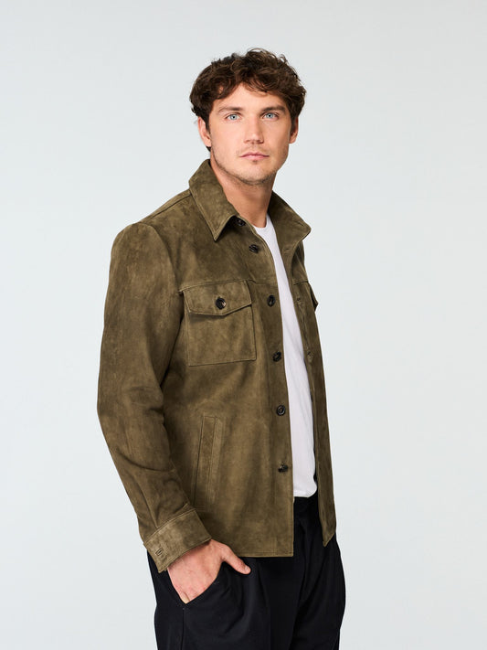 SUEDE SHIRT JACKET