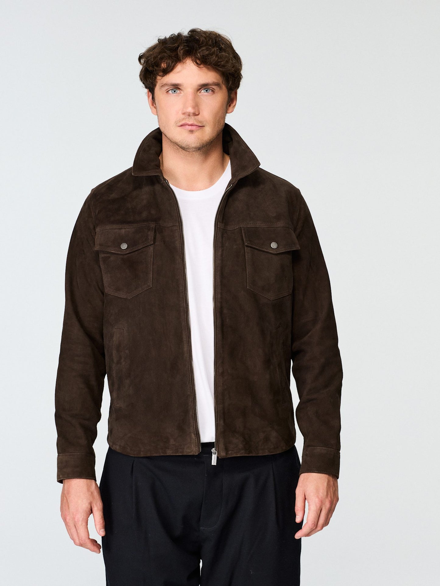 SUEDE ZIP JACKET