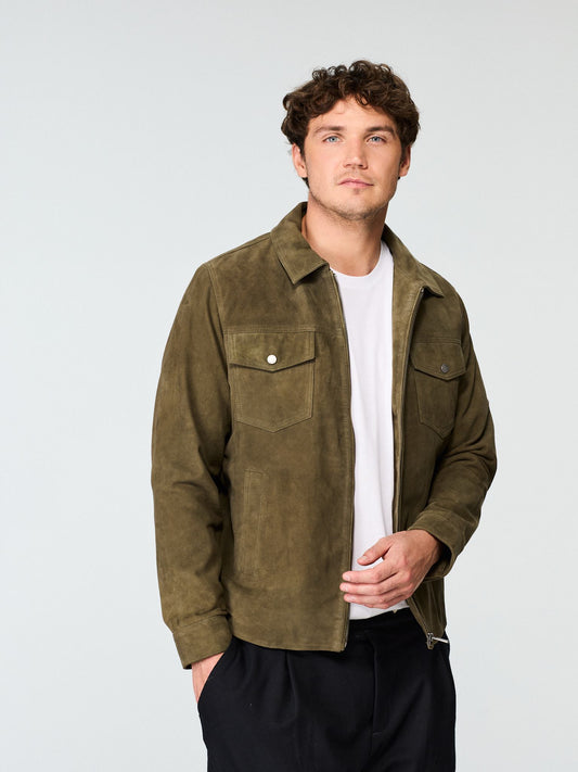 SUEDE ZIP JACKET
