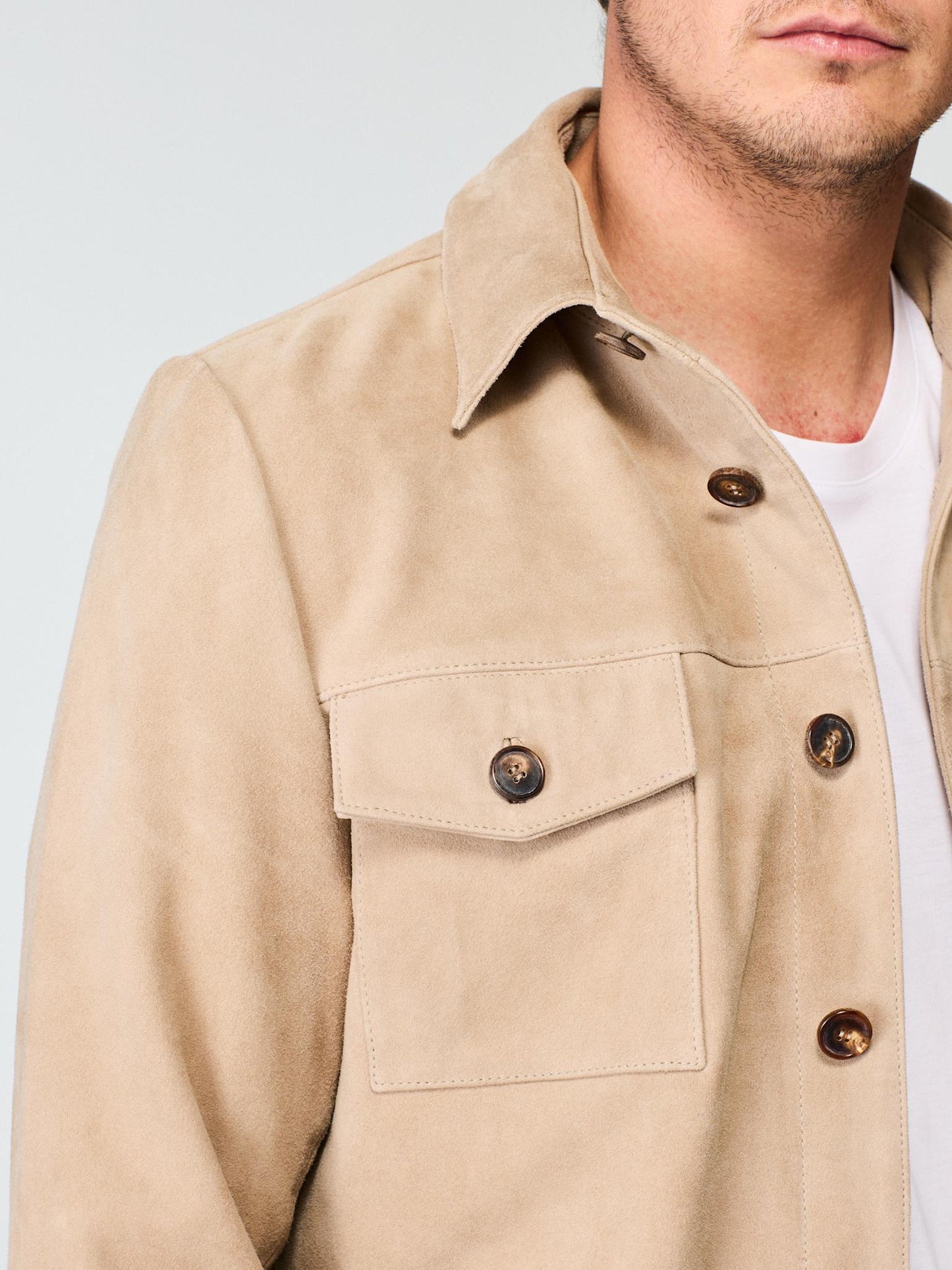 SUEDE SHIRT JACKET