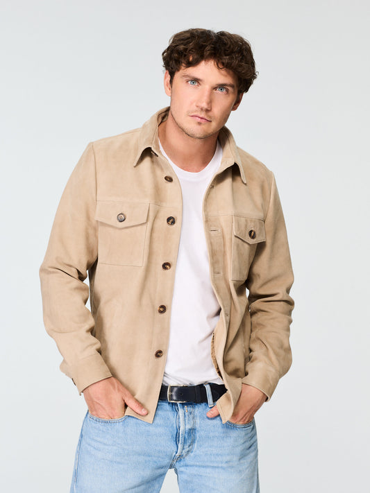 SUEDE SHIRT JACKET
