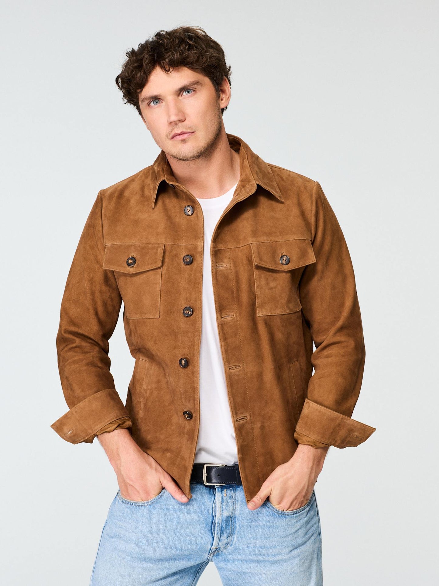 SUEDE SHIRT JACKET