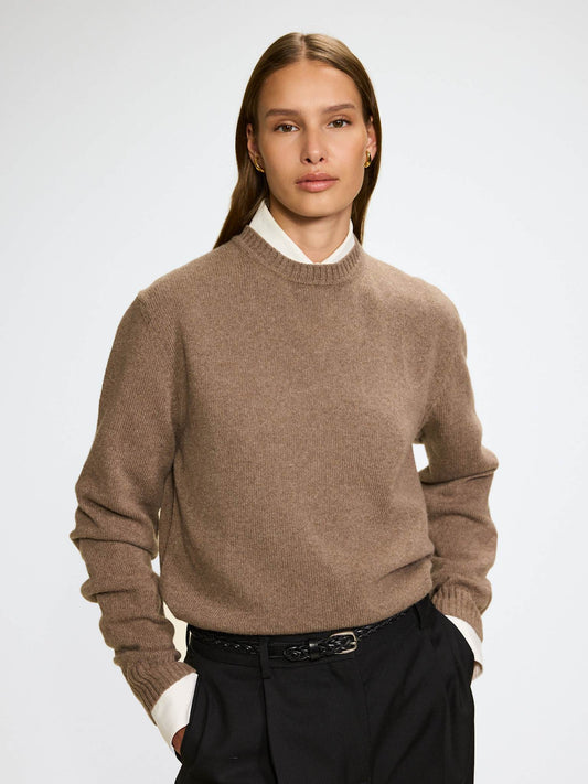 CASHMERE/MERINO SWEATER W