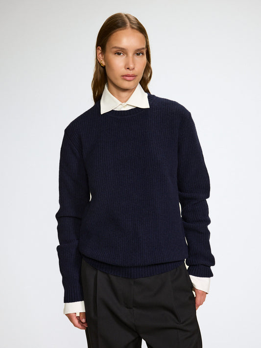 RIB KNIT SWEATER W