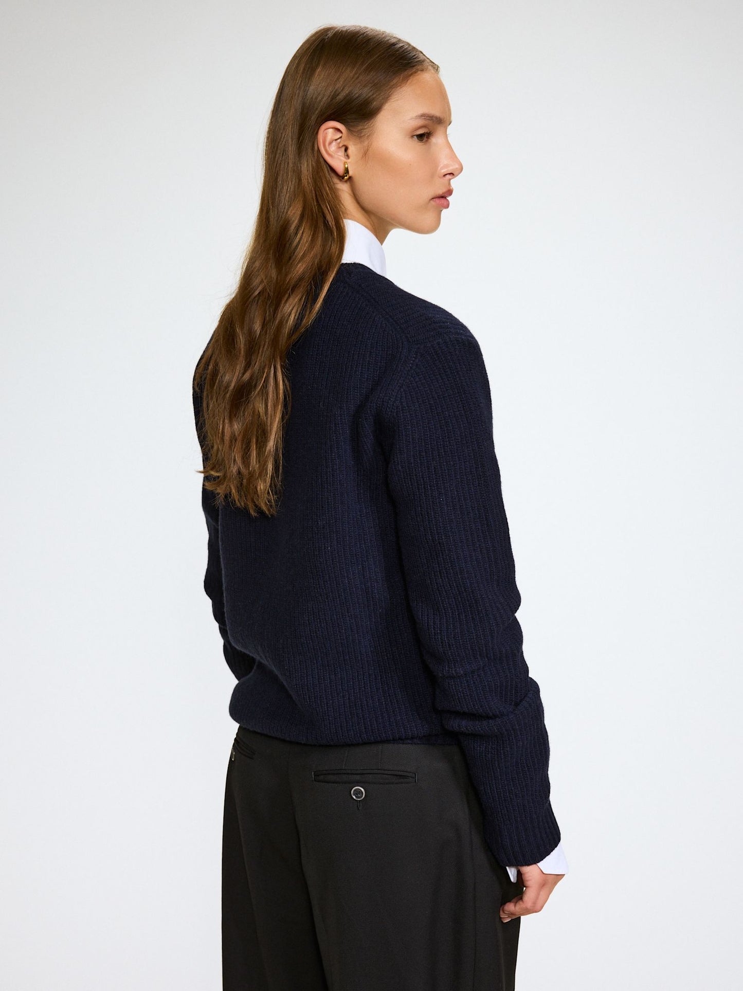 RIB KNIT SWEATER W