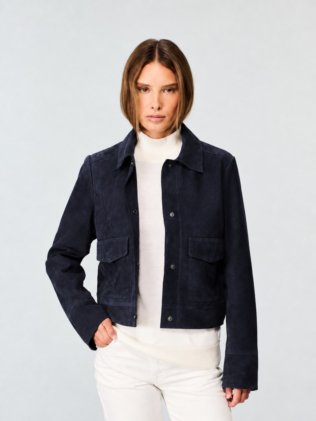 WMN SUEDE SHORT JACKET