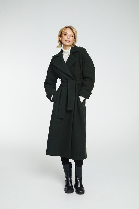 WMN WOOL COAT LONG