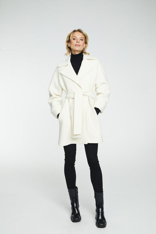 WMN WOOL COAT MID