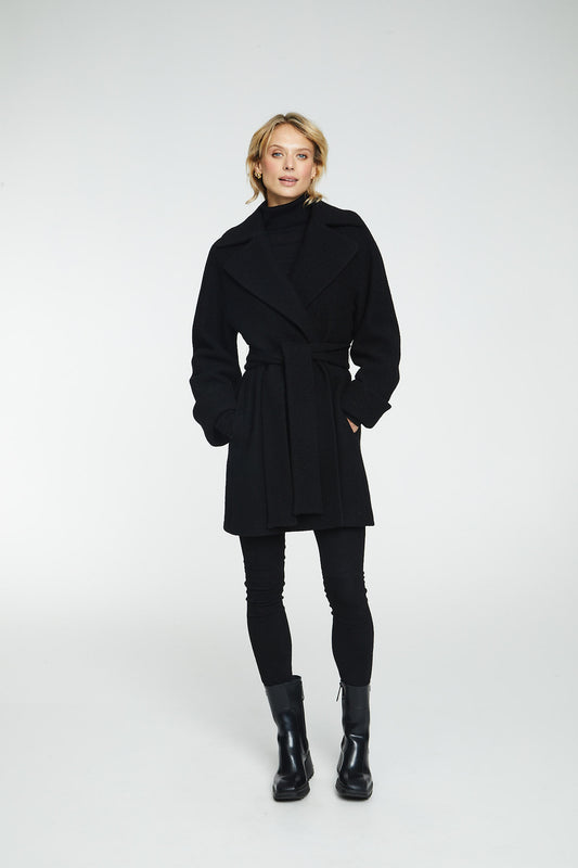 WMN WOOL COAT SHORT
