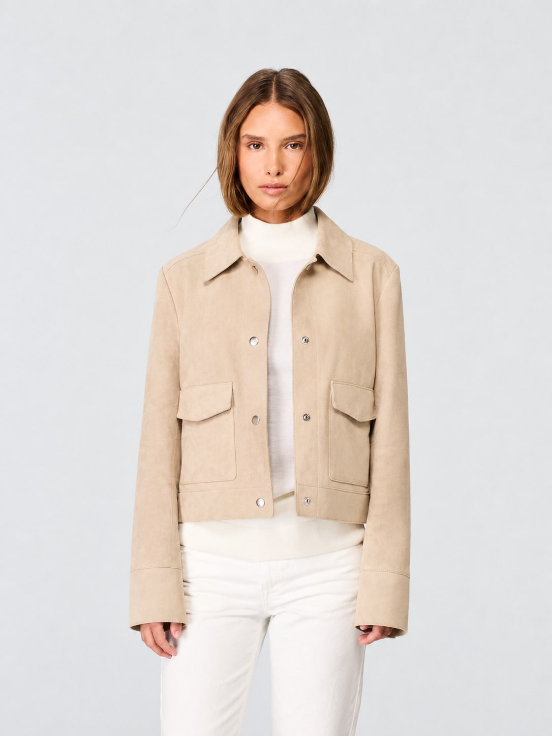 WMN SUEDE SHORT JACKET